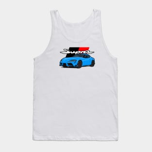 Car Supra 5th Generation GR A90 blue Tank Top